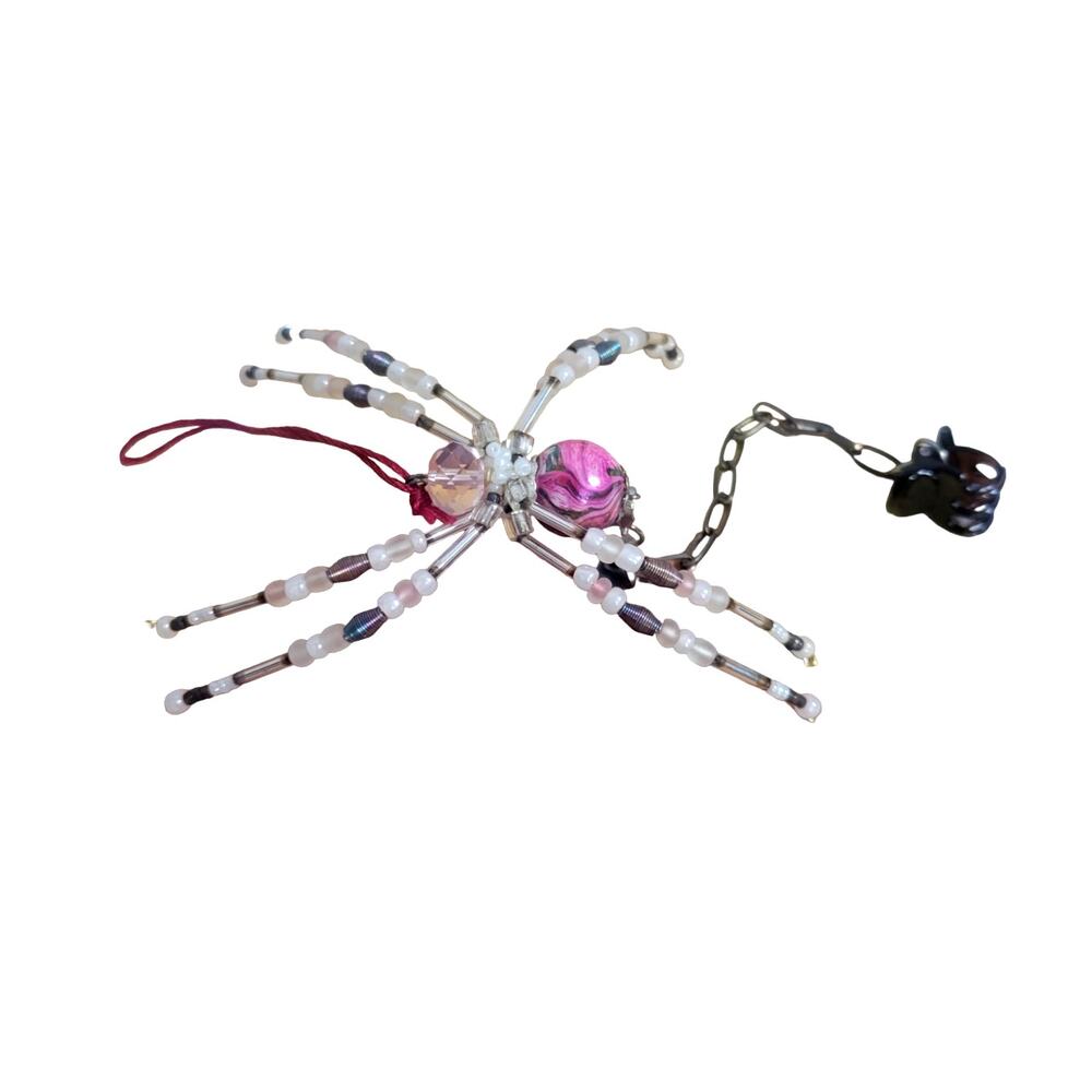 Handmade Beaded Christmas Spider with Legend Details